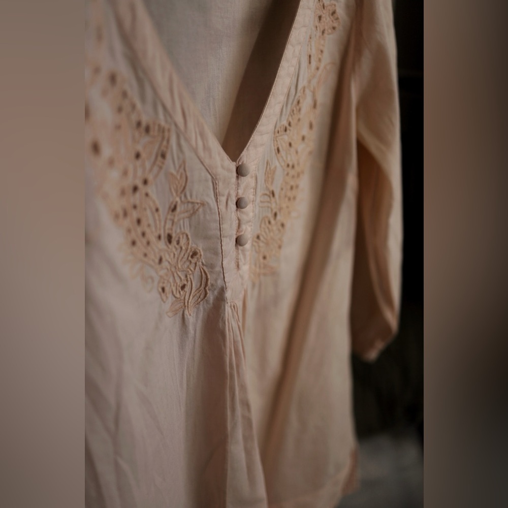 100% Cotton Feminine Blush Pink Blouse